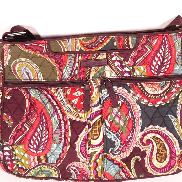 Vera Bradley Retired Print Paisley Crossbody Bohemian Purse/Diaper Bag - Picture 1 of 8